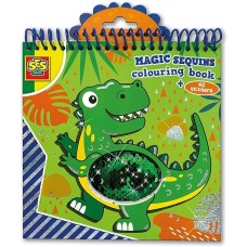 SES: Magic Pailletten Kleurboek: Dino