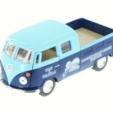 Kinsmart: 1963 Volkswagen Bus Double Cab Pickup Delivery Services 1:34 Blauw Kinsmart: 1963 Volkswagen Bus Double Cab Pickup Delivery Services 1:34 Blauw