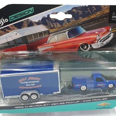 Maisto Design: 1993 Chevrolet 454 SS Pick-Up + Car Trailer 1:64