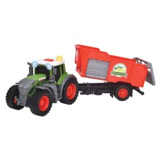 Dickie Toys: Fendt Tractor met aanhanger 26 cm
