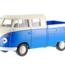 Welly: VW T1 Double Cabin Pick up: Blauw