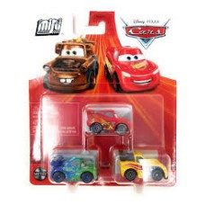 Cars: Mini Racers 3-Pack: Lightning McQueen - Carla Veloso - Jeff Gorvette