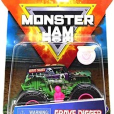 Monster Jam: Grave Digger met roze poppetje 1:64