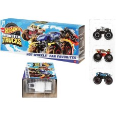 Hotwheels: Monster Trucks 1:64 Fan Favorites 3-Pack
