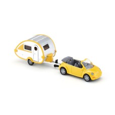 Siku: 1629 Volkswagen Beetle met Caravan