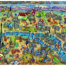 Educa: Kaart van Parijs 500 stukjes
