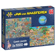 Jan van Haasteren: Muziekwinkel en Vakantiekriebels 2x 1000 stukjes