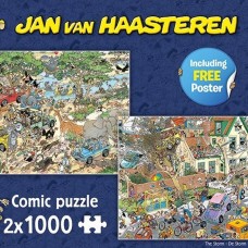 Jan van Haasteren: Safari & Storm 2x 1000 stukjes