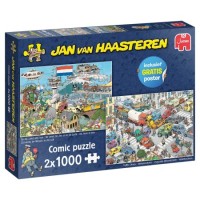 Jan van Haasteren: Verkeerschaos & Ter Land, ter zee en in de lucht 2 x 1000 stukjes