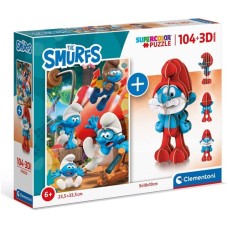 Clementoni: The Smurfs 104 stukjes + 3D Puzzle