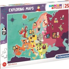 Clementoni: Exploring Maps: Beroemdheden 250 stukjes
