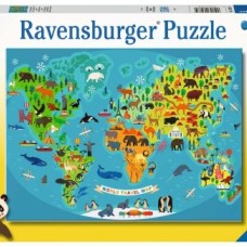 Ravensburger: Dieren Wereldkaart 150 XXL stukjes