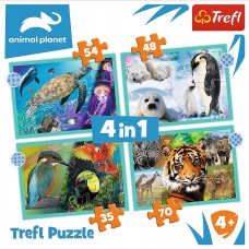 Trefl: Animal Planet 4 in 1 Puzzel