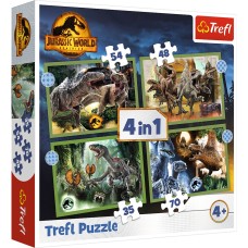 Trefl: Jurassic World 4 in 1 Puzzel
