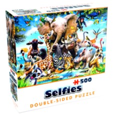 Double Sided Puzzle: Selfies: Wild 500 stukjes
