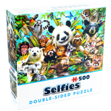 Double Sided Puzzle: Selfies: Jungle 500 stukjes