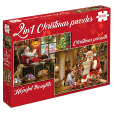 Christmas Presents & Hopeful Toughts 2x 1000 stukjes