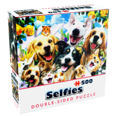 Double Sided Puzzle: Selfies: Buddies 500 stukjes 