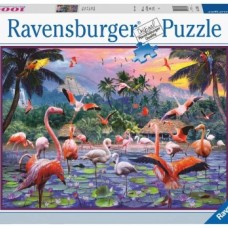 Ravensburger: Roze Flamingo's 1000 stukjes