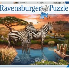 Ravensburger: Zebra's bij de drinkplaats 500 stukjes