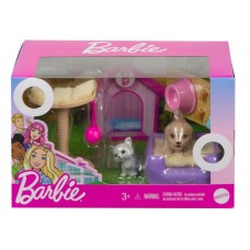 Barbie: Huisdieren setje met krabpaal