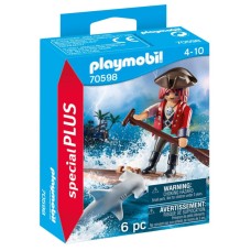 Playmobil: 70598 Piraat met vlot en hamerhaai