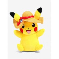 Pokemon: Pluche 20 cm:  Pikachu met Zomerhoed