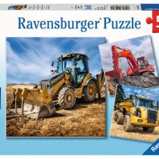 Ravensburger: Bouwmachines 3 x 49 stukjes