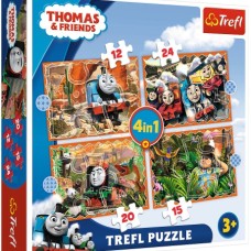 Trefl: Thomas de Trein 4 in 1 puzzel