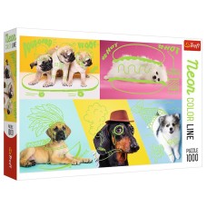 Trefl: Neon: Dogs 1000 stukjes
